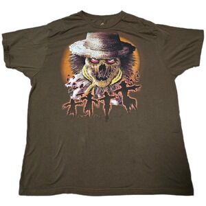Halloween Celebrate!‎ Scary Scarecrow Graphic Print T-Shirt Men's XL (D)